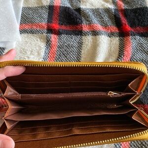 Mustard colored wallet (not real leather) no brand name